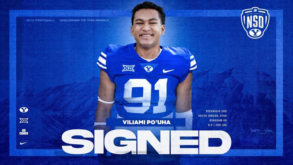 viliami pouha byu football national signing day 2024