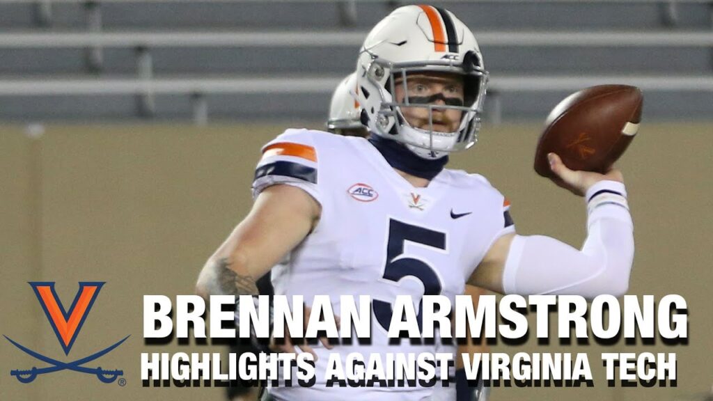 virginia qb brennan armstrong highlights against virginia tech