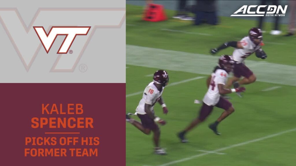 virginia techs kaleb spencer picks off his former team