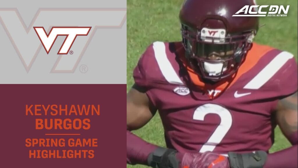 virginia techs keyshawn burgos flashes in the spring game