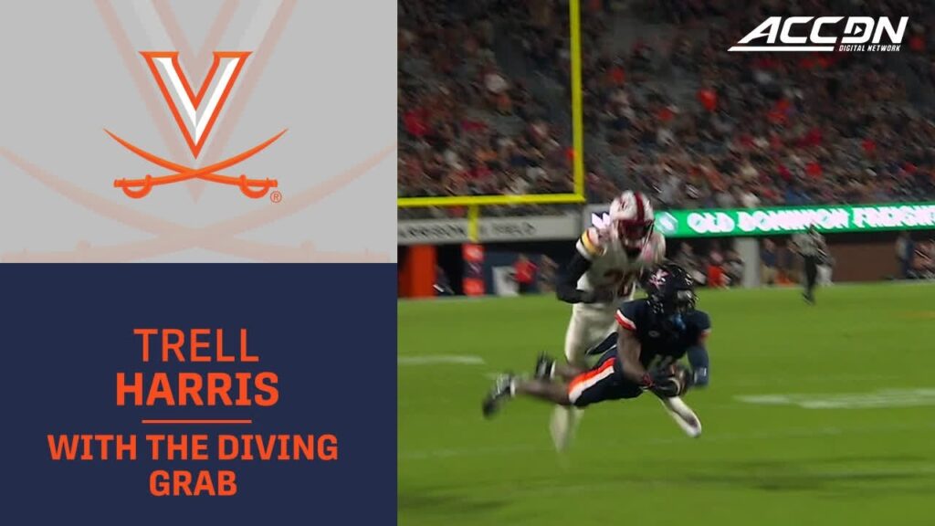 virginias trell harris with the diving grab