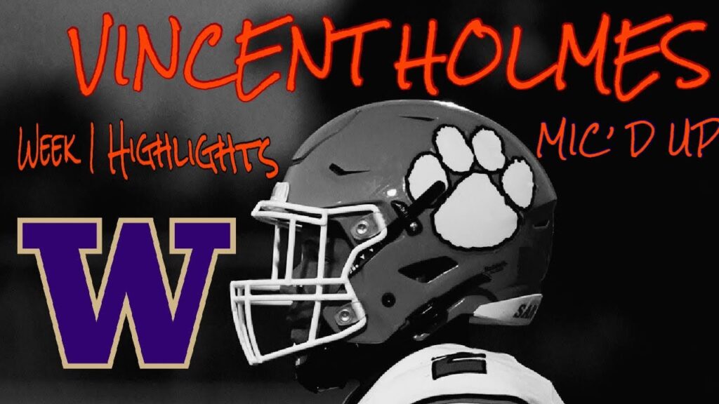 washington commit vincent holmes week 1 highlights micd up 2 touchdowns pair of tackles