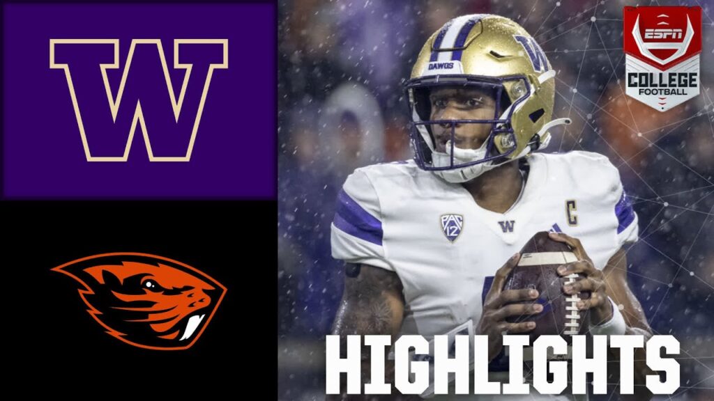 washington huskies vs oregon state beavers full game highlights