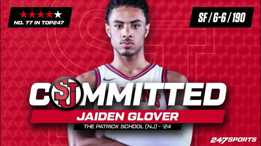 watch 4 star sf jaiden glover commits to st johns live on 247sports