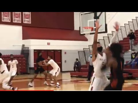 watch benton harbors kentrell pullian hit stepback 28 foot 3 pointer to beat muskegon