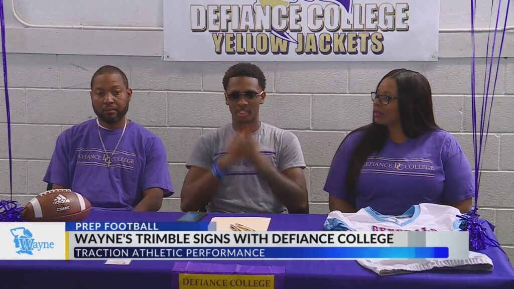 wayne hs quarterback christian trimble signs with defiance college football