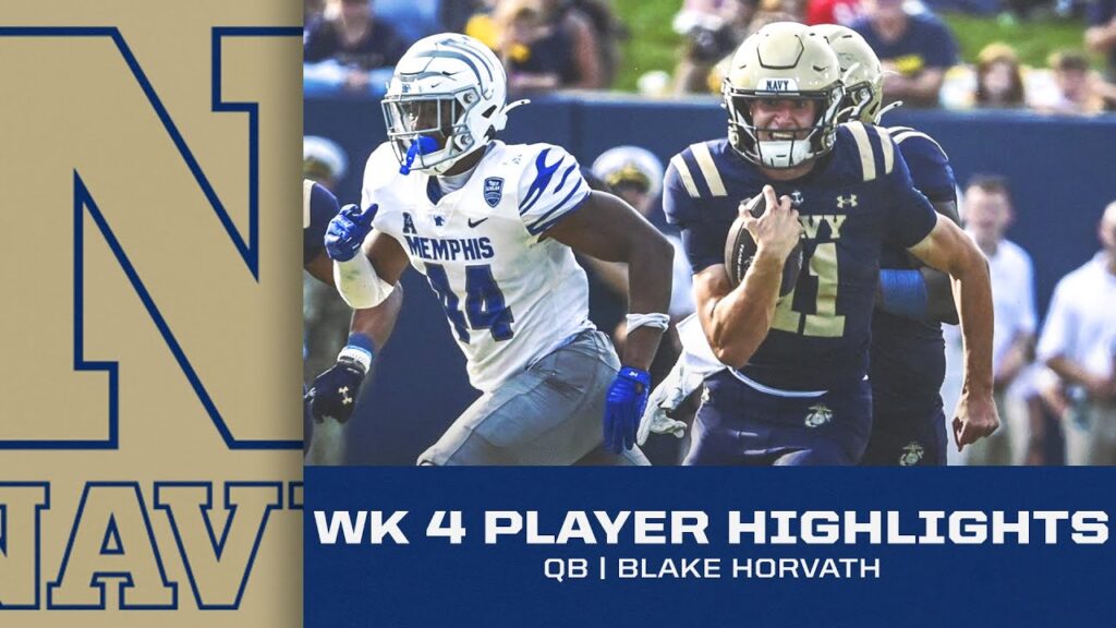 week 4 player highlights navy qb blake horvath