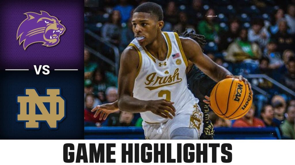 western carolina vs notre dame game highlights 2023 24 acc mens basketball