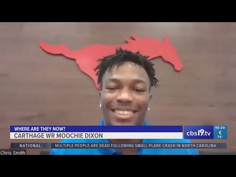 where are they now former carthage wide receiver moochie dixon shows out at smu