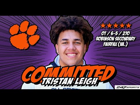 who is tristan leigh clemson footballs next 5 star ot