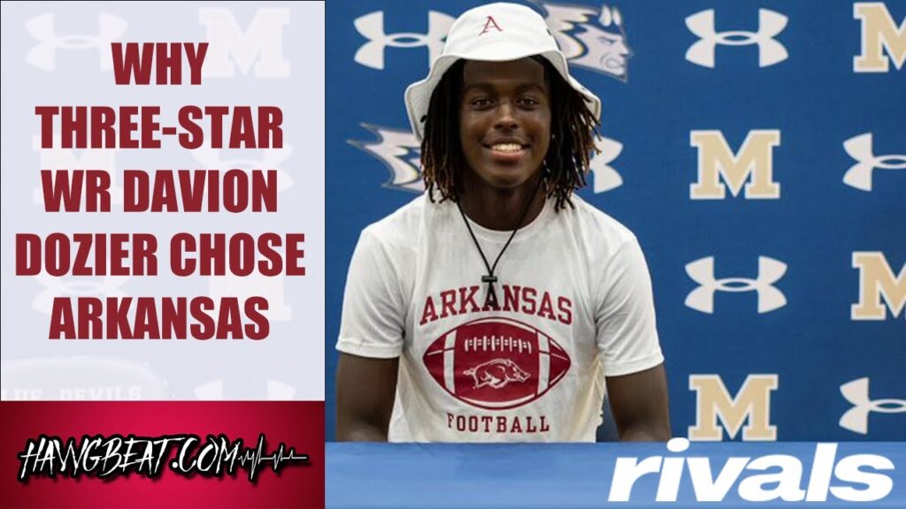 why three star wr davion dozier committed to arkansas