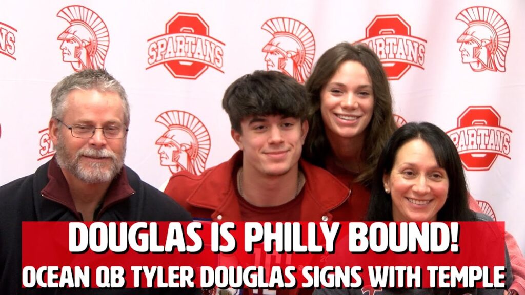 winter signing day 2022 tyler douglas ocean township qb signs with temple