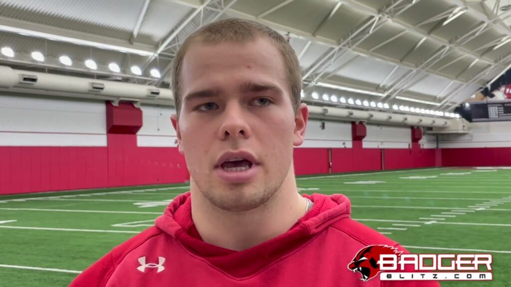 wisconsin safety owen arnett on reps during spring practices hunter wohler collin wilder