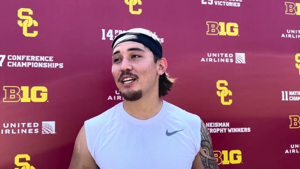 wr josiah zamora talks about being put on scholarship at usc