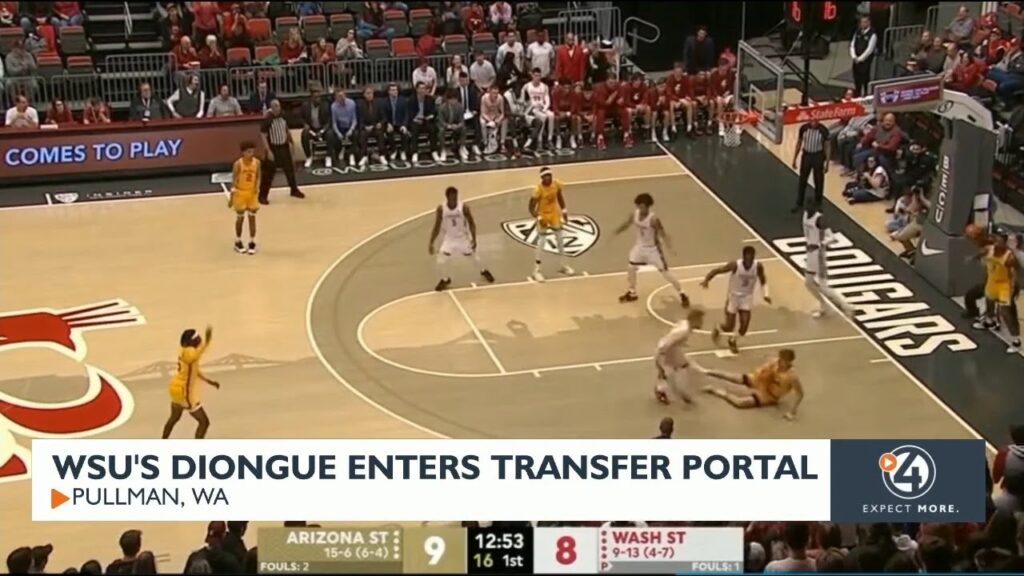 wsu center adrame diongue enters transfer portal team makes two new additions