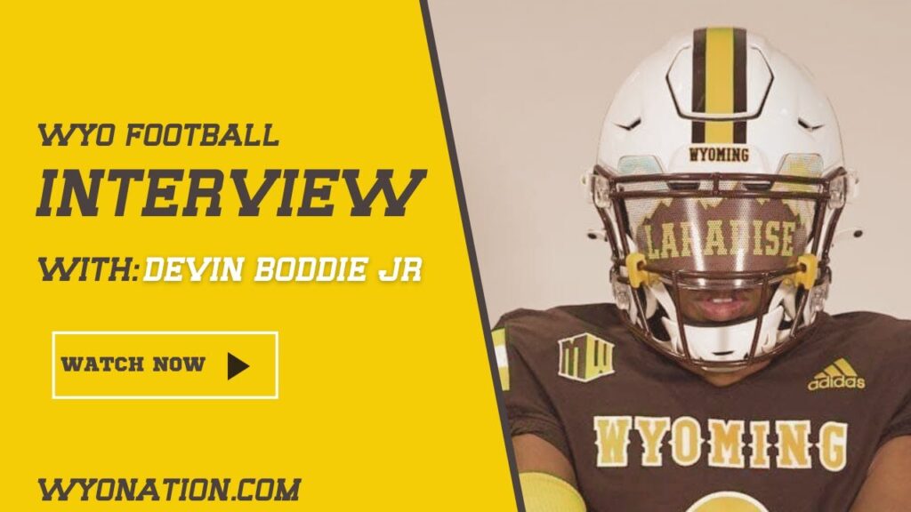 wyoming cowboy football media day interview with wr devin boddie jr