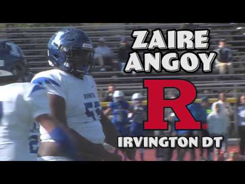 zaire angoy irvington dt rutgers commit jr year highlights