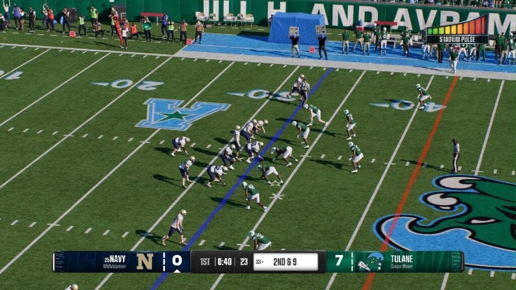 college football 25 navy vs tulane ncaa gameplay ps5