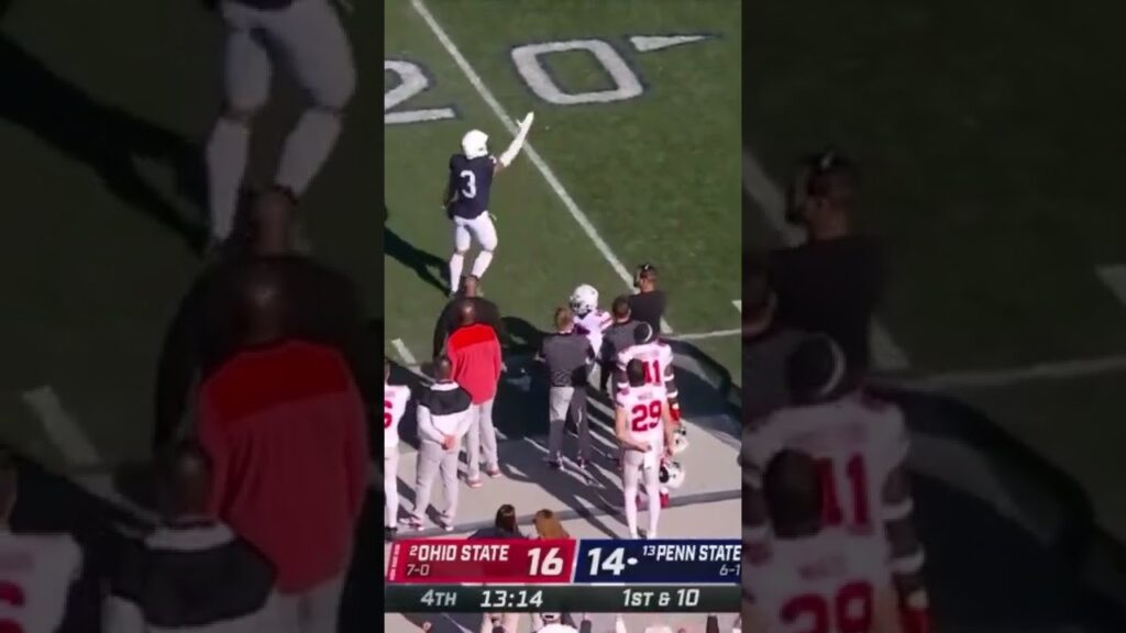 incredible catch by penn state wr parker washington vs ohio state big ten football