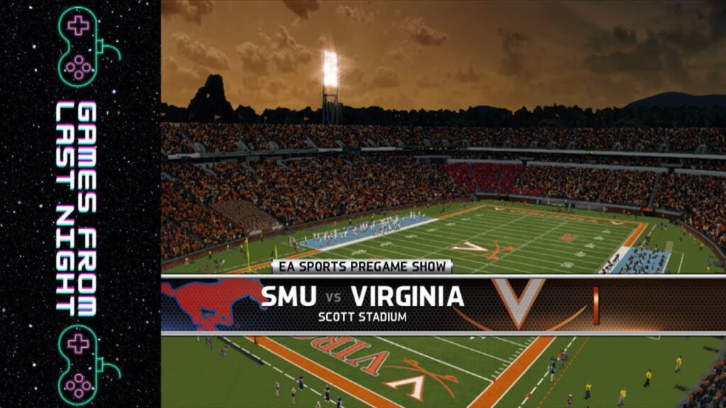 smu vs virginia 2024 season ea sports ncaa football 14 exhibition game