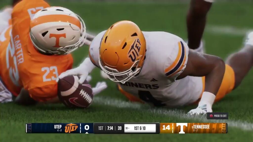 utep miners 4 6 vs 5 tennessee volunteers 8 2 november 23 2024