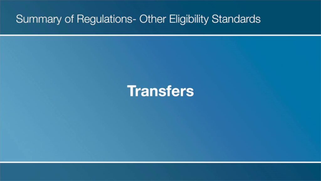 diii summary of regulations other eligibility standards