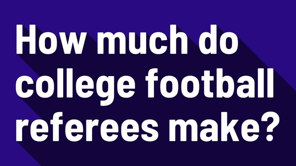 how much do college football referees make