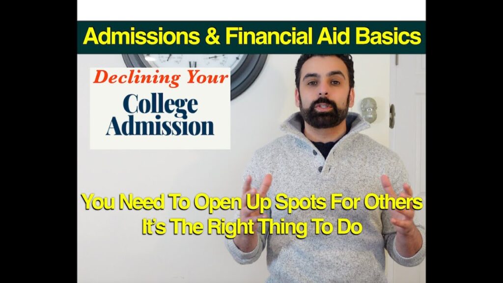 yes contact admissions decline if you are not attending