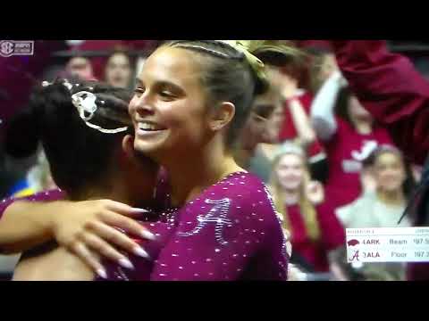 alabama gymnast lilly hudson great floor performance vs arkansas