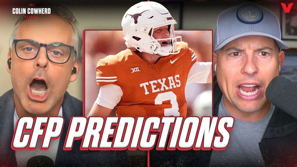 colin predicts texas vs ohio state will be cfp title game colin cowherd college football