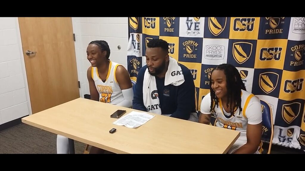 coppin state 74 arizona state 68 ot press conference laila lawrence coach woods angel jones