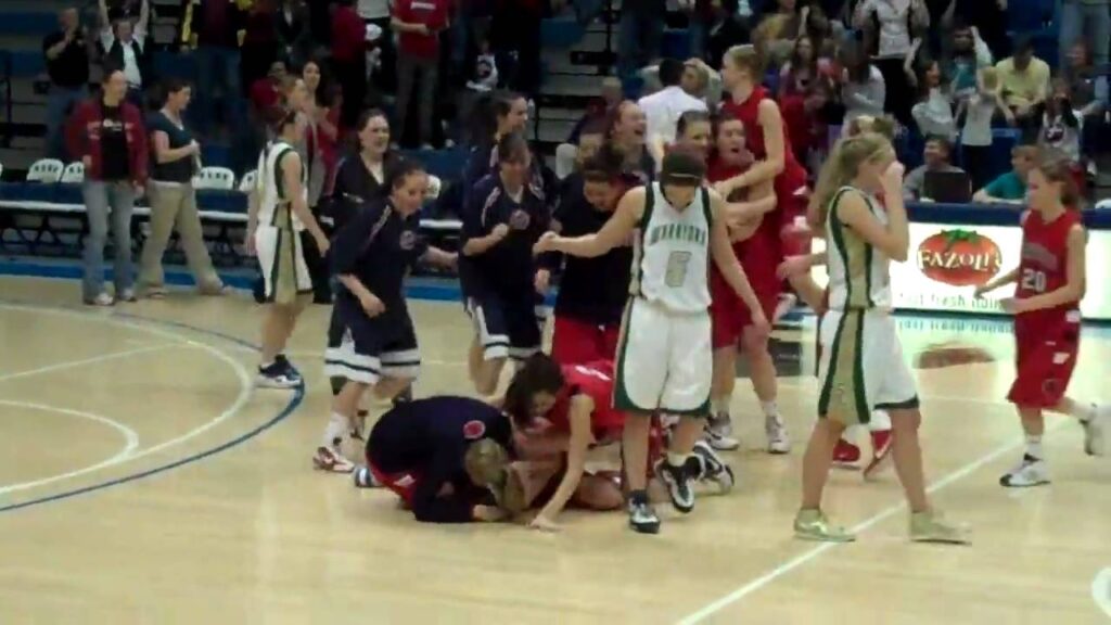 high school basketball lexi eaton springville red devils makes the game winning shot