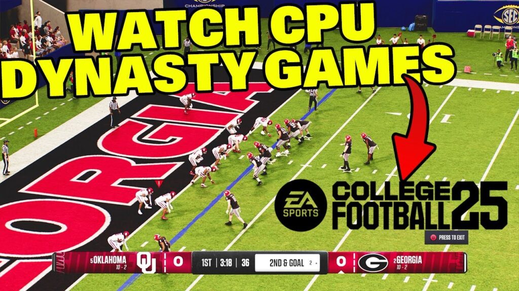 how to watch cpu games in your dynasty in college football 25