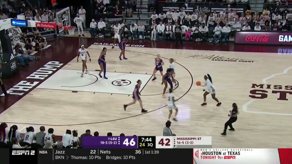 jerkaila jordan 24 pts vs lsu ncaa womens basketball