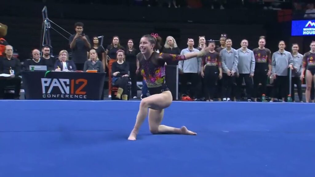 kaitlin garcia 9 95 floor oregon state vs sjsu 1 17 25