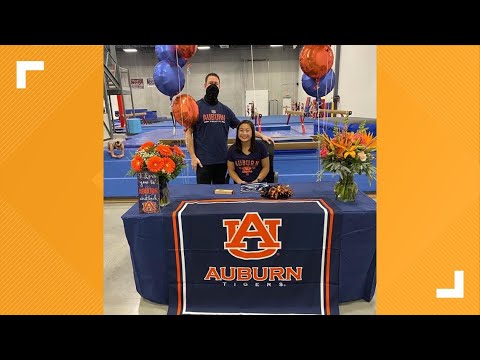 west des moines native sophia groth shines in college gymnastics at auburn university