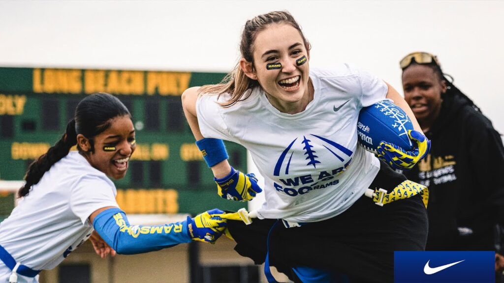 inspiring the next generation of girls flag football women in sports rams womens history month 1