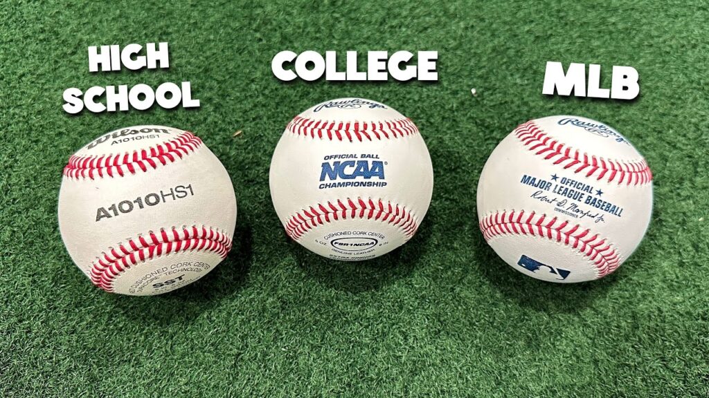 mlb ball vs ncaa ball vs high school ball which baseball is hotter 1